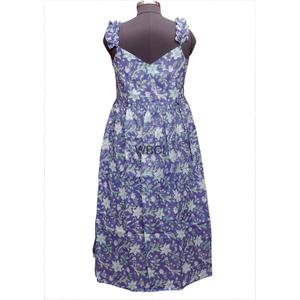 Handblock Printed Eco-Friendly Sweet Women's <b>Maxi</b> <b>Dress</b> Casual Strap Natural Waist Woven Cotton Sleeveless <b>with</b> <b>Pockets</b> Washable - Product Image 2