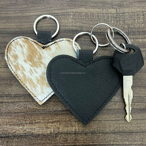 Llavero de Cuero Genuino con Forma de Corazón, Estilo Western, para Unisex, Venta al Por Mayor, Nuevo de Fábrica - Product Image 6