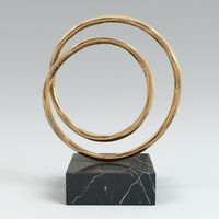 Décoration d'intérieur Symbol-Gold, sculpture artisanale pour la maison