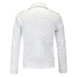 Refined <b>Men</b> Outerwear Genuine Leather <b>Jacket</b> Long Sleeve Front Zip Casual <b>Smart</b> Winter Clothing - Product Image 2