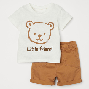 Conjunto de Ropa de Verano de Algodón para Niños, Conjunto de Dos Piezas de Manga Corta para Niños, Traje Infantil de Bajo Costo - Product Image 4