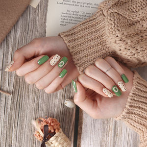 Meilleures ventes de bandes d'ongles en gel 3D faciles à utiliser ShineB enveloppements d'ongles de salon de haute qualité de couleur verte fabriqués en Corée - Product Image 5