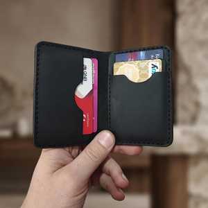 Custom Zipper Leather <b>Card</b> <b>Holder</b> RFID Blocking Slim <b>Credit</b> <b>Card</b> Case Pocket Wallet Coin Pouch Cardholder LNCR-0031 - Product Image 3
