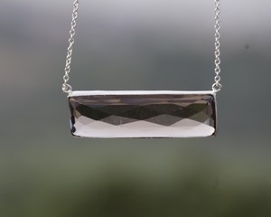 Smoky Quartz Pendant <b>Necklace</b> Natural Brown Crystal Gemstone Handmade Silver Jewelry Healing Stone <b>Boho</b> Women Gift - Product Image 5