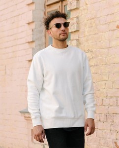 Sweat-shirt en tricot à col rond pour homme, couleur unie, coupe ample, décontracté, pour l'automne, manches longues, avec poche - Product Image 3