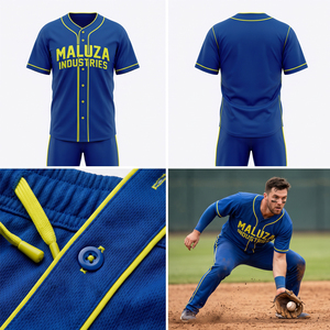 Uniformes de Béisbol Personalizados para Adultos, Transpirables, de Tela de Poliéster que Absorbe la Humedad, Cosidos, Precio de Fábrica, Protección UV Frontal - Product Image 4