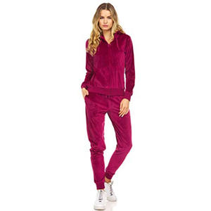 Ladies Fleece Tracksuit Comfortable Winter Wear Soft Fleece Jacket and Pants Set for Women Casual Athleisure Sportswear USA - Product Image 2