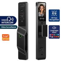 Serrure de porte intelligente étanche à reconnaissance veineuse palmaire, interphone vidéo WiFi Tuya, caméra, reconnaissance faciale 3D, serrure biométrique pour portail extérieur