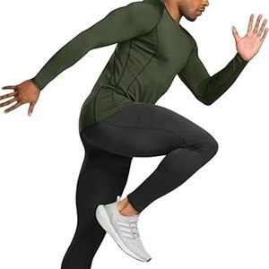 Casual Wear High Quality Men <b>Compression</b> <b>Shirts</b> Lightweight Long Sleeve Eco-Friendly Quick Dry Breathable Spandex/Polyester - Product Image 2