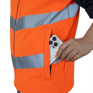 Chaleco de Trabajo de Alta Visibilidad al por Mayor |   Chaleco de Seguridad con Múltiples Bolsillos con Cierre para Uso en Construcción e Industrial - Product Image 4