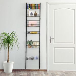 Organizador de despensa para colgar sobre la puerta con 6 cestas y gancho ajustable para almacenamiento de ropa en la cocina y el baño - Product Image 6