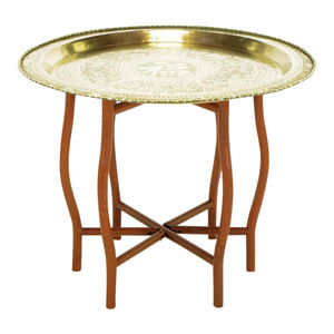 Nouvelle Arrivée : Tables d'Appoint de Luxe à Motifs Tendance, Plaqué Or Haute Qualité, Métal de Qualité Supérieure, Plateau Rond avec Pieds en Métal Noir - Product Image 5