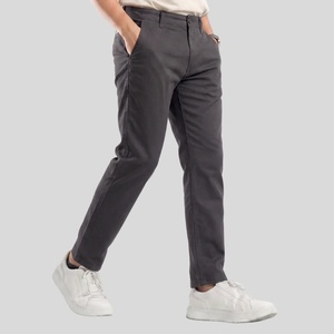 <b>Men's</b> Khaki Loose Fit <b>Baggy</b> Casual Chino Pants Straight Cotton Canvas Breathable Mid Waist Button <b>Trousers</b> Manufacturer - Product Image 4
