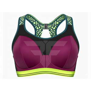 เสื้อชั้นในกีฬาสำหรับผู้หญิง สีพื้นเรียบง่าย ระบายอากาศได้ดี แห้งเร็ว รองรับปานกลาง เหมาะสำหรับออกกำลังกาย - Product Image 3