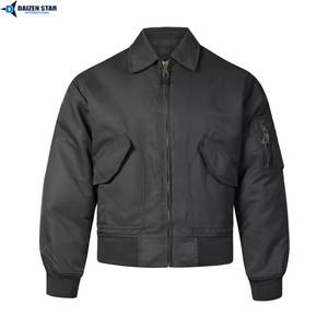 Premium Quality Canvas Light <b>Weight</b> Men's Bomber Jacket <b>Stand</b> Plain Dyed Front Professional Made Solid Color Full Zipper - Product Image 5