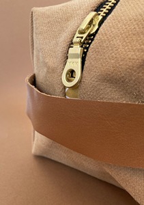 Bolsa de Aseo de Lona y Cuero, Impermeable, Organizador de Viaje, Neceser de Cosméticos, Gran Capacidad de Almacenamiento, LCTB-0083 - Product Image 2