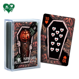 Halloween biểu tượng tùy chỉnh chơi thẻ bóng in jack-o'-Lantern của bí mật quan tài thiết kế nhựa trong suốt - Product Image 3