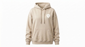 Sweat-shirt à capuche pour filles Dumela, couleur blanc cassé, 100% coton molletonné, coupe ample, poche avant, vêtement décontracté pour l'automne - Product Image 1