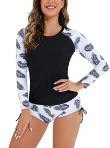 Nuevo Conjunto de Bikini Estampado para Niñas, Traje de Baño, Traje de Surf con Protección Solar, Traje de Baño de Manga Larga para Mujer - Product Image 6