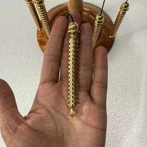 Pendentif Isis 16 anneaux en laiton poli fait main, outil de radiesthésie égyptien, divination, équilibrage des chakras, guérison énergétique, avec velours offert - Product Image 3