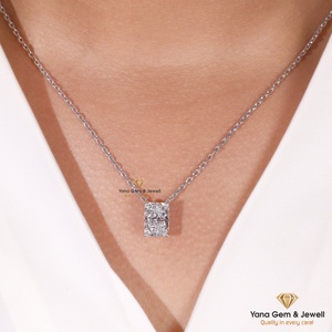Diamant CVD cultivé en laboratoire, or massif 14 carats, certifié IGI, 3,00 carats, pendentif unisexe taille radiant, style solitaire, couleur E, clarté VVS2 - Product Image 4
