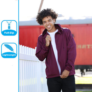 <b>Men</b> Winter Hooded <b>Canvas</b> Windbreaker <b>Jacket</b> Lightweight Windproof Eco-Friendly Breathable with Front Logo - Product Image 4