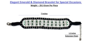 Luxury Women's Lab Grown Pear Shape Emerald Side Stone Silver <b>Bangles</b> Rhodium Plated Everyday Wear - Product Image 2