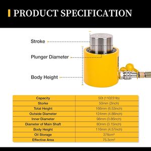 Vérin hydraulique portable multi-sections pour levage - Product Image 5