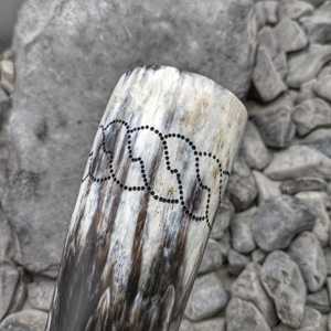 Wholesale Custom Made Beautifully Crafted Stoneware <b>Drinking</b> Horns Life of Tree Pattern Engraved for Mead Suppliers - Product Image 1