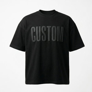 เสื้อยืดคุณภาพสูง ผ้าฝ้ายถัก 100% สไตล์สปอร์ต รับผลิตแบบ OEM แบรนด์ของคุณเอง พิมพ์โลโก้ 3 มิติ แบบนูนโฟม เสื้อแขนสั้นสำหรับผู้ชาย ไซส์ใหญ่พิเศษ - Product Image 1