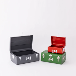 Modern Metal <b>Storage</b> Trunk Box Decorative Organizer Chest for Home Hotel Living Room Office Table Decor - Product Image 4