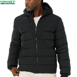 Geometric Pattern Printed Puffer <b>Jacket</b> Men Modern Streetwear Fashion <b>Padded</b> Bubble Coat Outwear - Product Image 1