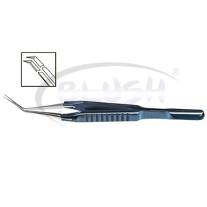 Inamura 1.8 Cross Action Capsulorhexis Forceps Straight w/ Mark Ophthalmic Cataract <b>Instrument</b> By Blush <b>Surgical</b> - Product Image 1