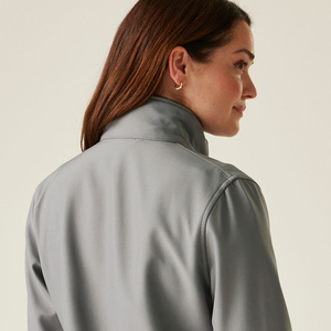 <b>Custom</b> Women Softshell Jacket Stand Collar Outdoor Casual Windproof Full Zip Utility Pockets Lightweight Weather Resistant Wear - Product Image 4
