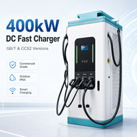 Station de recharge rapide DC intelligente haute puissance 400 kW à triple connecteur GB/T, IP54, RFID, application pour flotte de camions et zone de service autoroutière