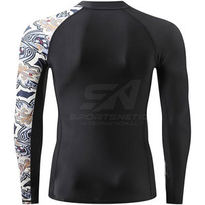 <b>Men</b> Rash Guard <b>Compression</b> <b>Shirt</b> Quick Dry Stretch Fabric <b>Men</b> Rash Guard <b>For</b> MMA Gym Training Performance Rash Guard - Product Image 3