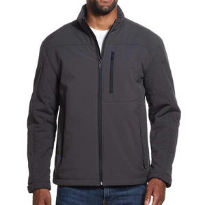 Custom Men's Softshell Jacket Stand Collar Waterproof Windbreaker Fleece <b>Lined</b> Workwear <b>Coat</b> Outdoor Sports Tactical Casual - Product Image 2