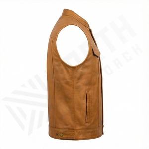 Veste de moto d'été NAI-5080E, gilet en cuir pour motard, vêtement extérieur en toile tendance, coupe-vent, rembourrage en coton, couleur personnalisée - Product Image 3