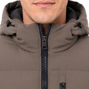 Nouvelle veste matelassée douce pour homme, style zippé intégral confortable pour les aventures en plein air, vestes d'hiver - Product Image 4