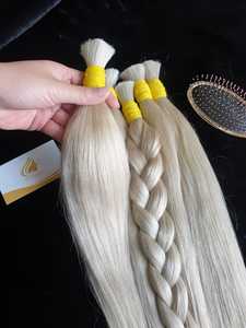 Venta de fábrica de cabello humano Remy 100% Indian Temple Blonde #60 Precio al por mayor Envío gratis para pedidos 100kg Oferta por tiempo limitado - Product Image 3