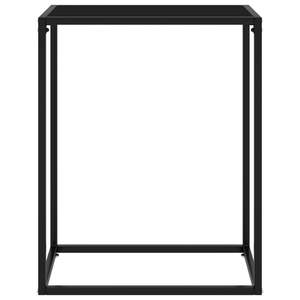 Table console moyenne avec verre trempé noir et acier thermolaqué, décoration élégante pour la maison - Product Image 2
