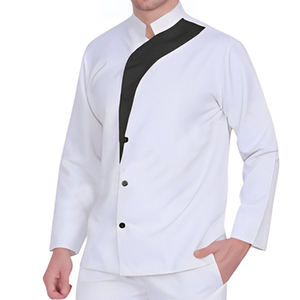 Veste de chef unisexe, nouveau design, respirante, coupe-vent, imperméable, en coton, logo personnalisé, uniforme professionnel pour hôtel et restaurant - Product Image 6