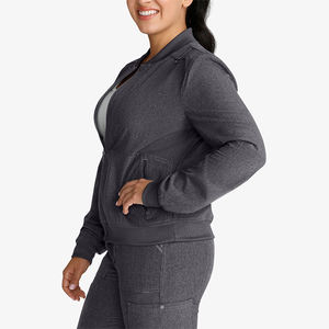 Bata de Laboratorio Personalizada al por Mayor para Mujer, con Cremallera Completa, Dos Bolsillos, Cuello de Diseño, para Uso Hospitalario, Transpirable, Cómoda, de Tela Twill - Product Image 5