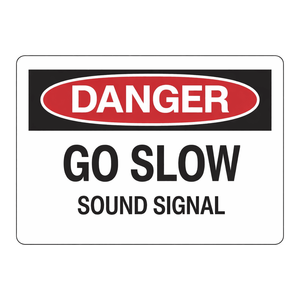 Panneau de sécurité en aluminium Brady Danger Go Slow Sound pour les zones industrielles intérieures et extérieures - Product Image 3