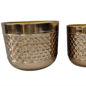 Maceta Decorativa de Metal Linea Exports Inc para Interiores, Exteriores, Jardín y Decoración del Hogar, Artículos de Jardinería, Macetas - Product Image 1