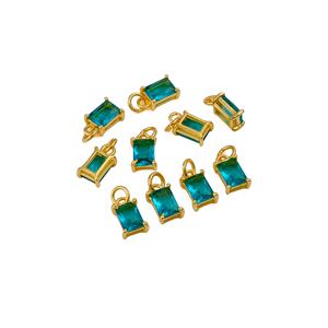 Colgante Chapado en Oro de Cuarzo Apatita Artesanal, Conector Facetado para Collar, Pulsera y Fabricación de Pendientes - Product Image 3