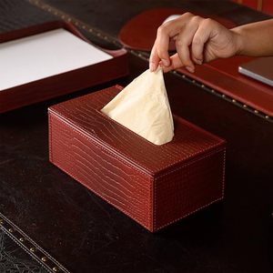 Handcrafted Leather Tissue Holder Box Luxury Tissue <b>Paper</b> Box for Home Office Bathroom <b>Kitchen</b> & Car Maroon Leather Tissue Box - Product Image 2