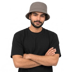 <b>Mens</b> Solid Color Cotton Canvas <b>Bucket</b> <b>Hat</b> Casual Spring Summer Fit 56-58CM - Product Image 2