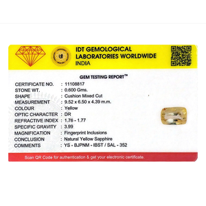 Loose 3 Carat Oval Cut Yellow Sapphire Gemstone for Fine Jewelry - Product Image 4