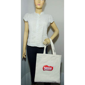 Bolsa de Compras Reutilizable de Lona de Algodón Ecológica y Duradera con Asa Integrada, Impresión Digital Multicolor, Cierre Superior, Ligera - Product Image 5